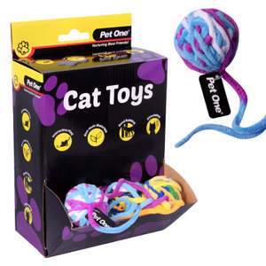Cat Toys: Pet One Yarn Ball With Tail 5cm