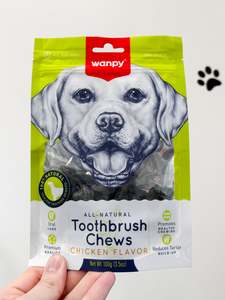 Dogs: Wanpy Tooth Brush Chews (Chicken Flavour)