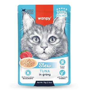 Cats: Wanpy Cat Pouch 70g Tuna Stew 10pk