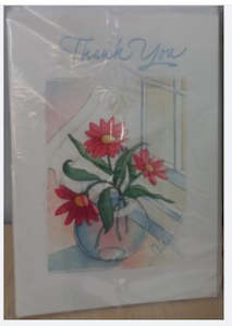 Arts Crafts: Greeting Card - Thank You Vase - Single