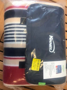 Camping: Picnic Blanket Red Stripe 150 x 200cm Was $30.00 NOW!