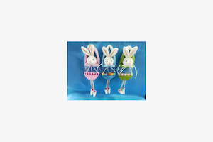 Easter Bunny Wall Hanger 13cm 3asst