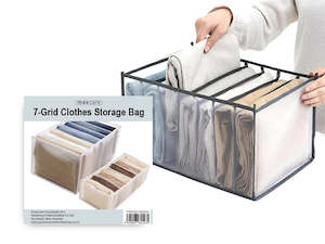 Bedroom Accessories: Maxcare 7-Grid Clothes Storage Bag 32x12x12cm