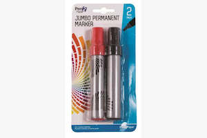 Stationary: Permanent Jumbo Markers Black + Mixed 2Pk