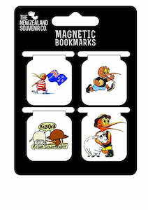 Magnetic Bookmark, Set of 4, Cartoon NZ