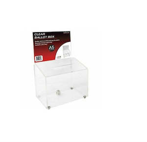 Stationary: Ballot Box, Desktop, Key Lock, Small, A5  Clear