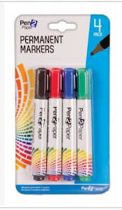 Stationary: Permanent markers mixed 4pk