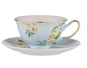 Industrial: Citrus Blooms Cup & Saucer