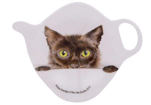 Tea Bag Holder, Peeping Felines