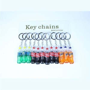 Key Chain Mini Coke/Sprite/Fanta Bottle