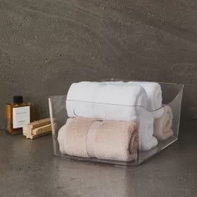 Storage: Basket Clr w/Handles 33.5x 24x14.4cm