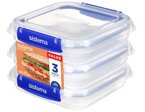 Sistema KLIP IT PLUS™ 520ml Square 3-Pack