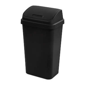 Rubbish Bins: Sterilite Swing Top Tidy 49Lit Black