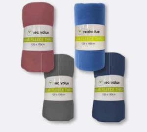 Real Value Polar Fleece Throw 120x150cm