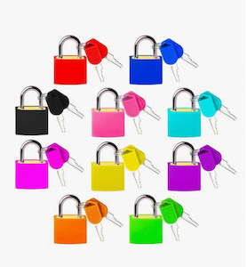 Hardware: Mini Padlock W Key Coloured