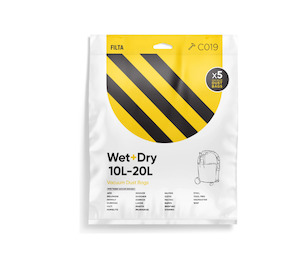 Laundry: Filta Wet & Dry 20Lt SMS Multi Layered Vacuum Cleaner Bags Pkt of 5 (C019)