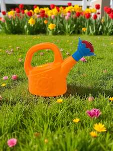 Mini Watering Can W Flower Rose