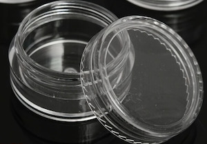 Cosmetic Pharmaceutical Containers: 5ml Clear Cosmetic Jar W Screw Lid