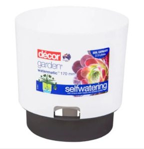 Decor Garden 1: Décor Watermatic Self-Watering Plant Pot – 170mm (White)