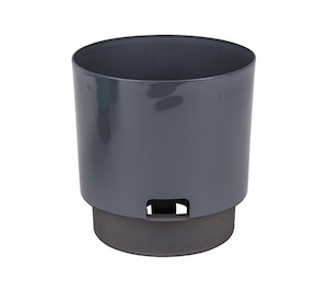 Decor Garden 1: Décor Watermatic™ Round Self-Watering Plant Pot - Pewter, 170mm