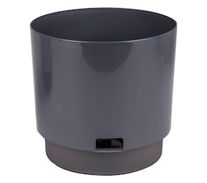 Décor Watermatic™ Round Self-Watering Plant Pot - Pewter, 215mm