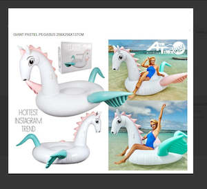 Pegs Galore: Giant Pastel Pegasus 256x256x137cm