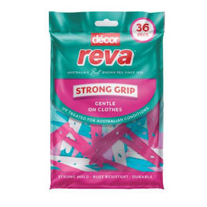 Pegs Galore: Décor Reva Pegs – 36 Pack (Assorted Colours)