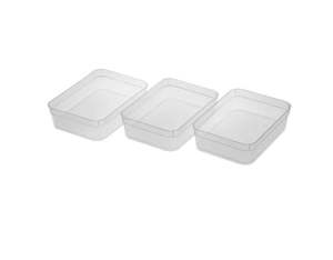 Brand Sterilite: Sterilite Set of 3 Large Storage Trays – Clear