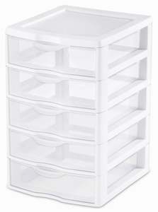 Brand Sterilite: Sterilite 5 Drawer Unit Small – White