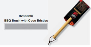 Kitchen: BBQ Grill T-Brush with Coco Bristle