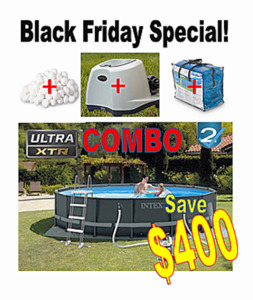 Pools Spas And Accessories: "Black Friday COMBO DEAL INTEX 16'x48" POOL SET + ACCESSORIES