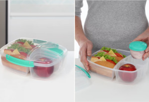 Sistema Sale: Sistema® 2L Triple Split TO GO™ with Yogurt Pot