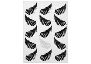 7 50 Clearance: Tea Towel, Silver Fern Black