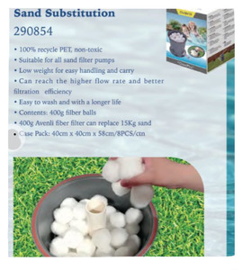 Pool Se: Fiber Ball 400gm Replace Sand Media