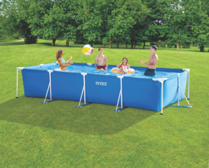 Pools Spas And Accessories: 'SPECIAL' Intex Rectangular Frame Pool Set (4.5m x 2.2m x 84cm) W Free 530 Gallon Pump