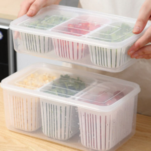 Storage Container W 3 x Drainer Baskets