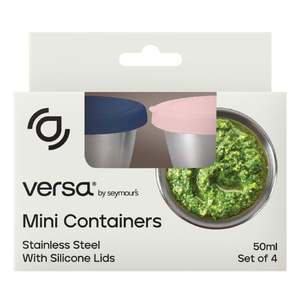 Versa Stainless Steel Mini Containers 50ml Set of 4