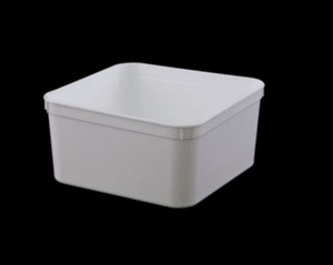 ICECREAM 2L Pail White Sq SS BASE ONLY!