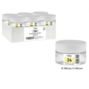 MAX Clear Cosmetic Jar 100ml #24