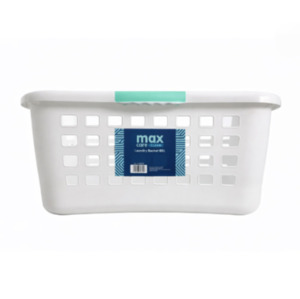 MaxCare Laundry Basket 60L White