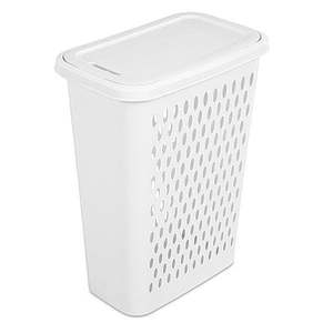 Laundry: Sterilite Slim Laundry Hamper White