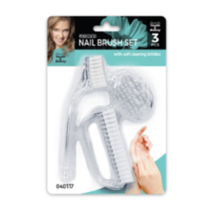Bathroom: Nail Brush 3Pc Set