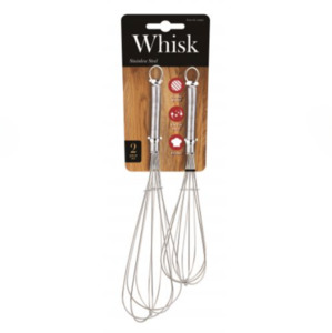 Kitchen: Stainless Steel Whisk 2pc