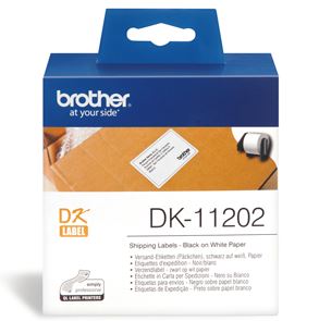 Pos Consumables: Brother DK11202 300 Shipping/Name Badge Labels 62mm x 100mm