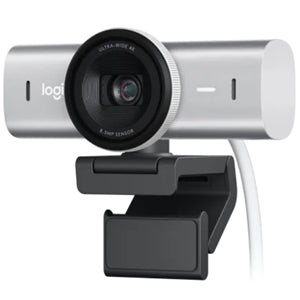 Web Cameras: Logitech MX Brio 4K Webcam - Pale Grey