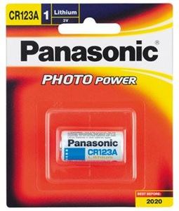 Batteries Chargers: Panasonic CR-123A Photo Lithium 3V Camera Battery 1 Pack