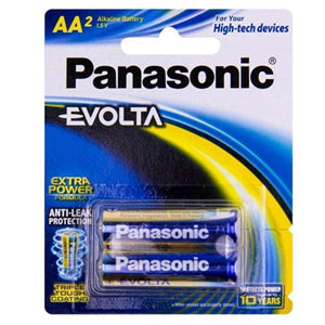 Batteries Chargers: Panasonic Evolta AA Alkaline Battery 2 Pack