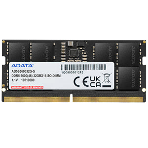 Memory Notebooks: ADATA 32GB DDR5-5600 2048x8 SODIMM Lifetime wty