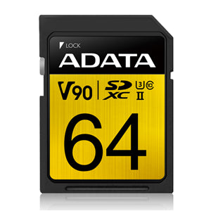 Memory Secure Digital: ADATA Premier ONE V90 UHS-II SDXC Card 64GB