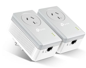Network Powerline: TP-Link TL-PA4010PKIT AV600 Powerline Kit with Dual Pass Through